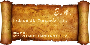Eckhardt Annamária névjegykártya